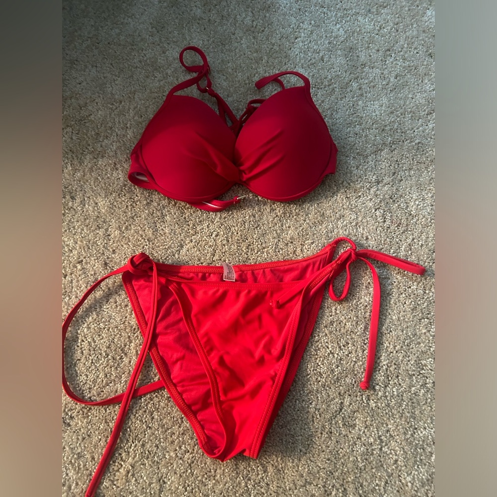 Red Strappy Swimsuit